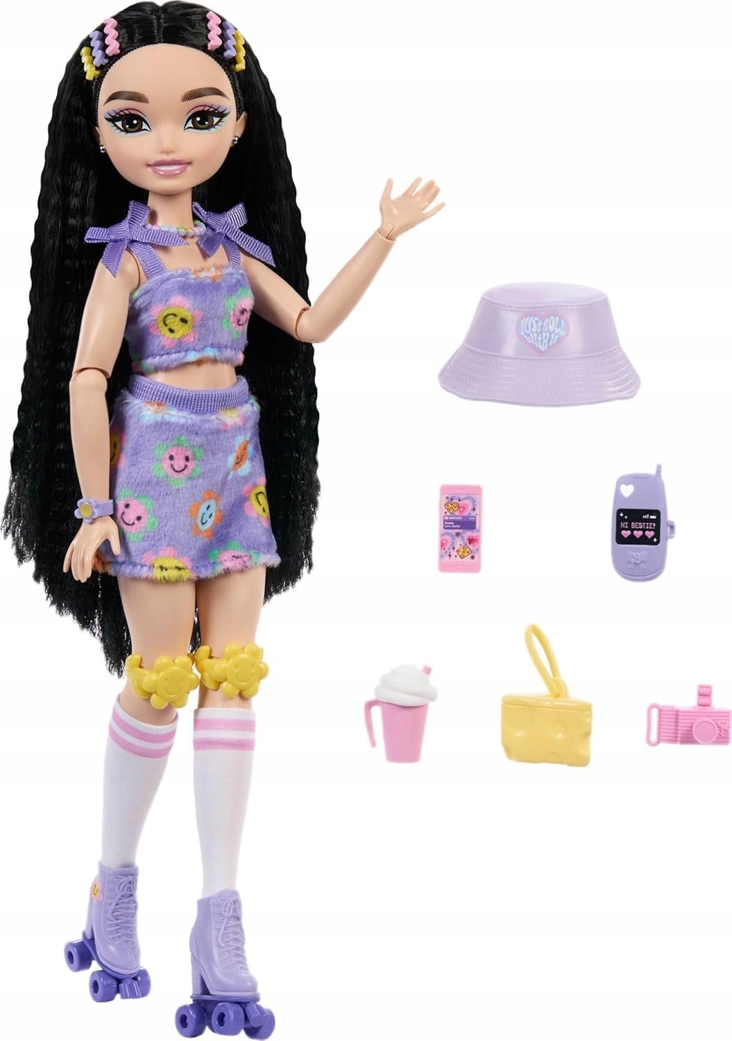 Lalka Barbie Mattel Dream Besties Renee na wrotkach (JFX99)