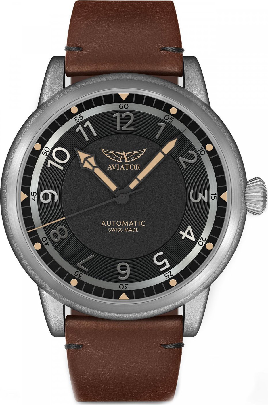 Zegarek Aviator Zegarek męski Aviator V.3.31.0.228.4 brązowy