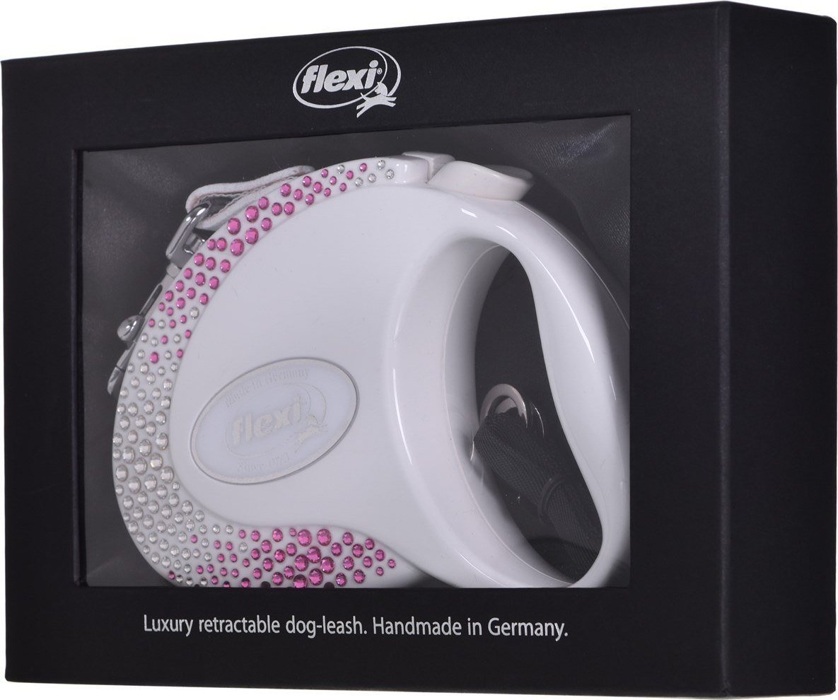 Flexi FLEXI SMYCZ GLAM M / ROZM.M COMPOSITION Mother of pearl BIAŁY