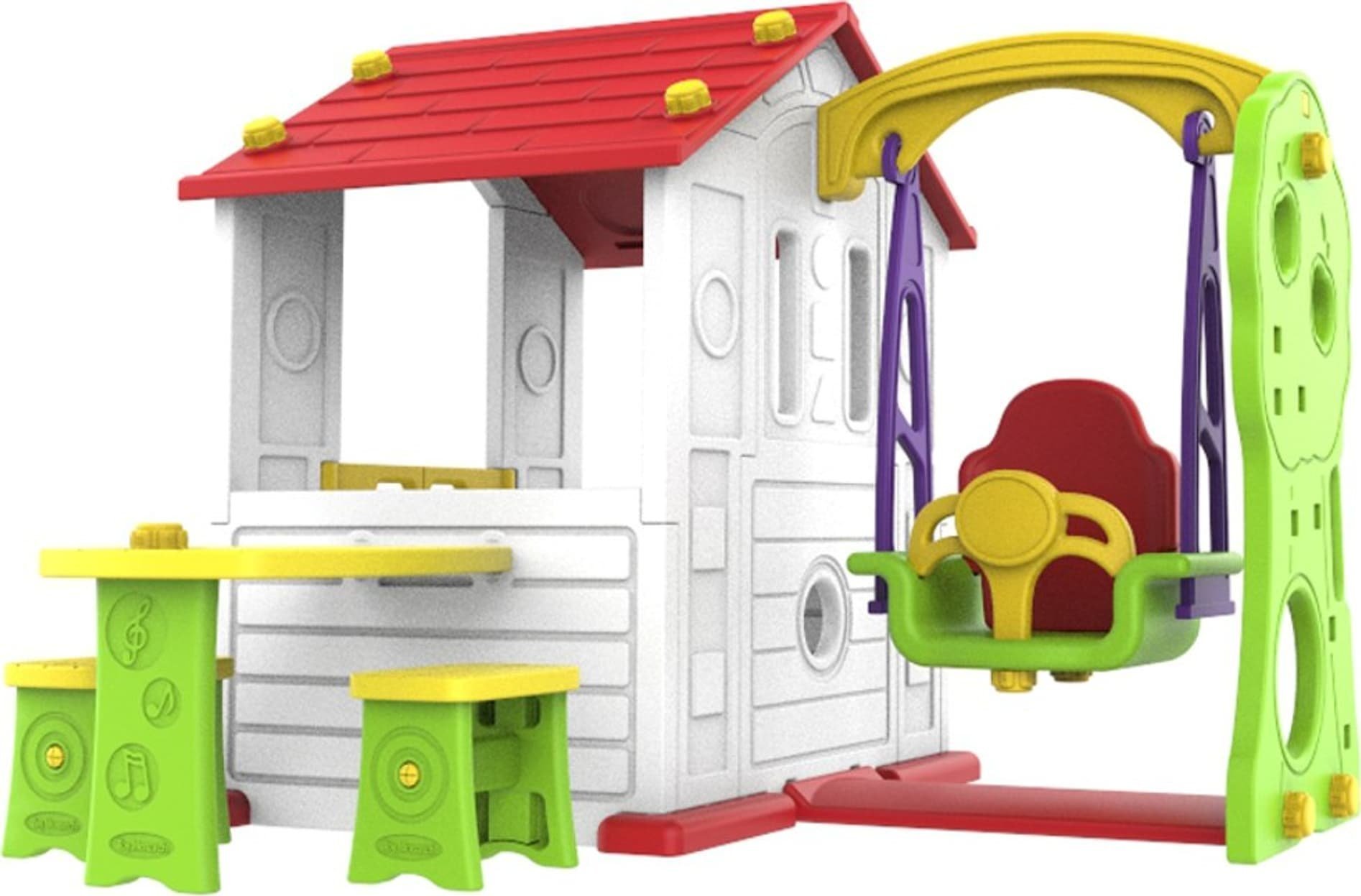 Ramiz Domek ogrodowy 3w1 dla dzieci Czerwony dach