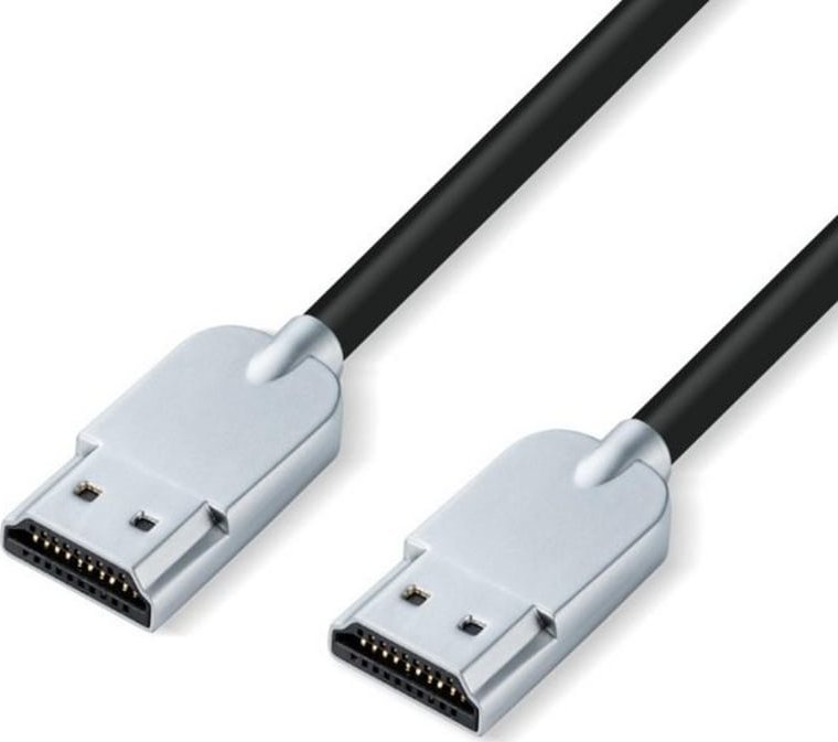 Kabel MicroConnect Microconnect HDMISUPERSLIM05M kabel HDMI 0,5 m HDMI Typu A (Standard) Czarny, Metaliczny
