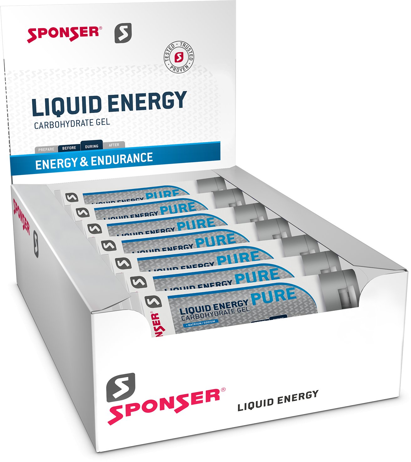 Żel energetyczny SPONSER LIQUID ENERGY PURE neutralny pudełko (18 tubek x 70g) (NEW)