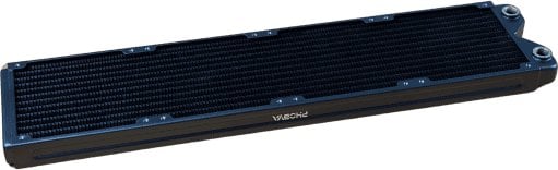 Phobya R27-S420 Radiator, 420 mm Radiator, 18 FPI, Kupferlamellen, 2x G1/4-Zoll-Anschlsse schwarz