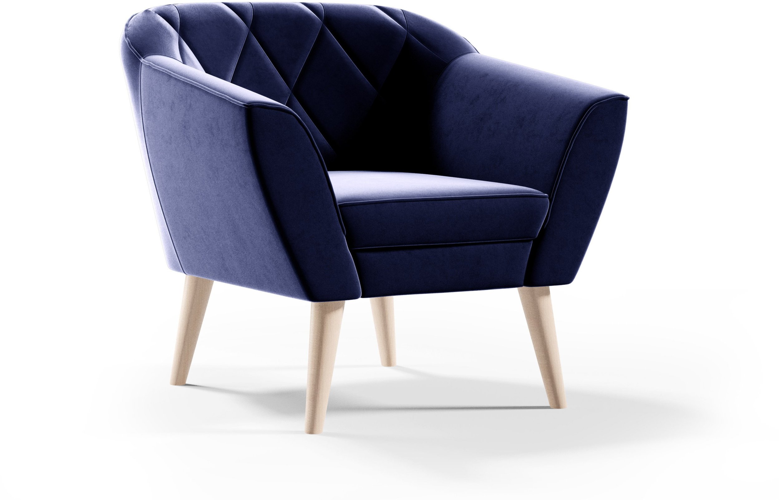 Fotel GLORIA styl skandynawski welur riviera 81