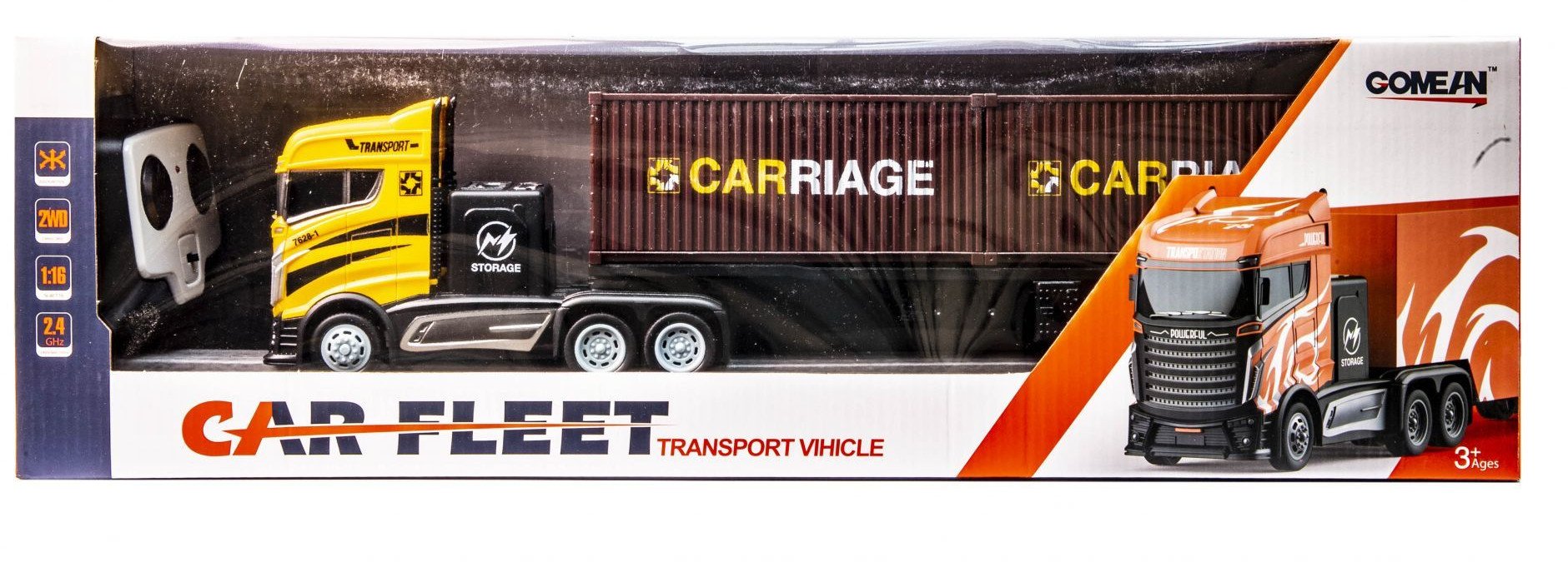 Ciężarówka zdalnie sterowana żółta