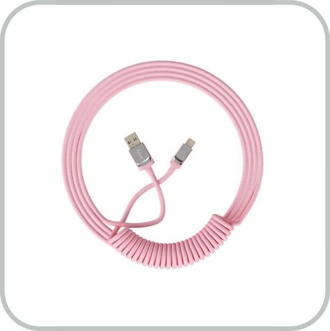 Kabel USB Akko USB-A - USB-C 1.36 m Różowy (6925758615266)