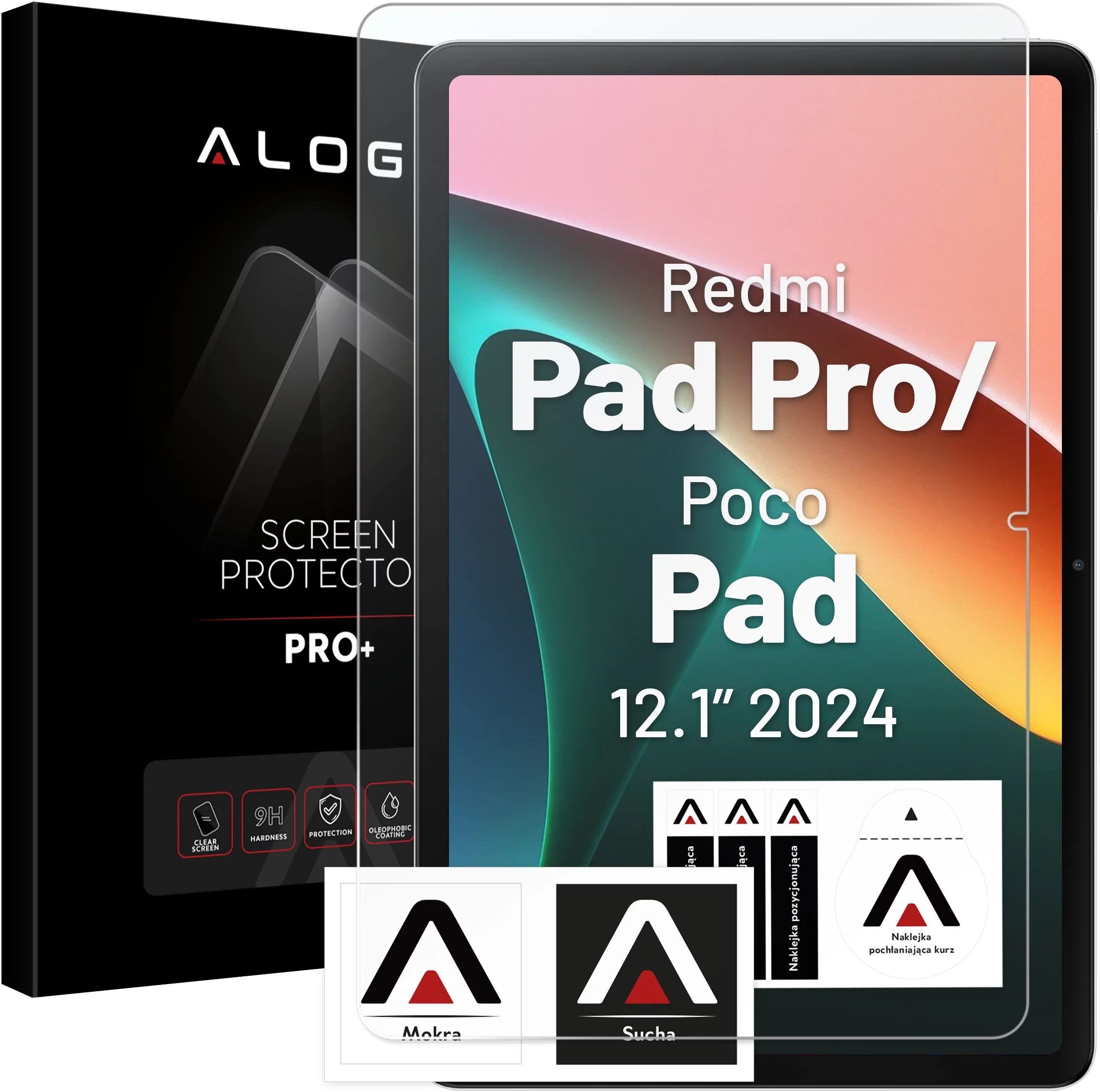 Szkło hartowane do Redmi Pad Pro / Poco Pad 12.1" 2024 Alogy Heavy Pro+