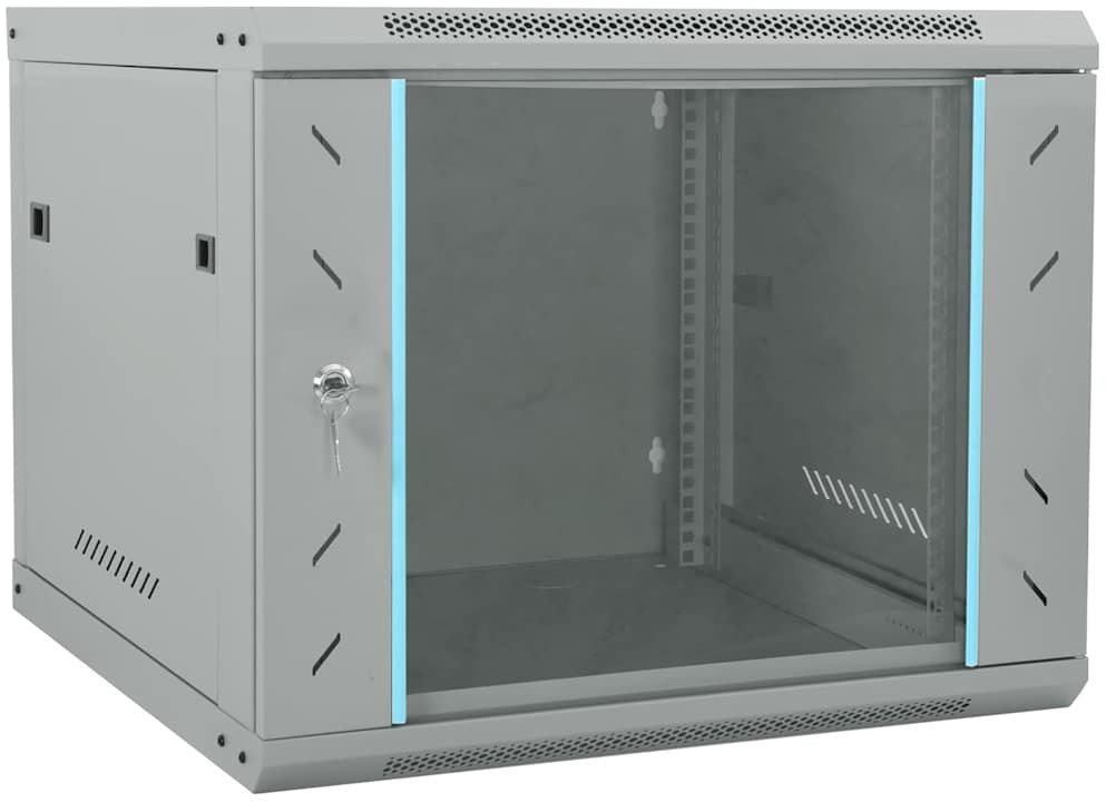 vidaXL Szafa sieciowa z przechowywaniem Szary 60 x 60 x 50 cm Stal