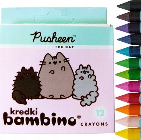 MAJEWSKI Kredki bambino 12 kolorów Pusheen p10