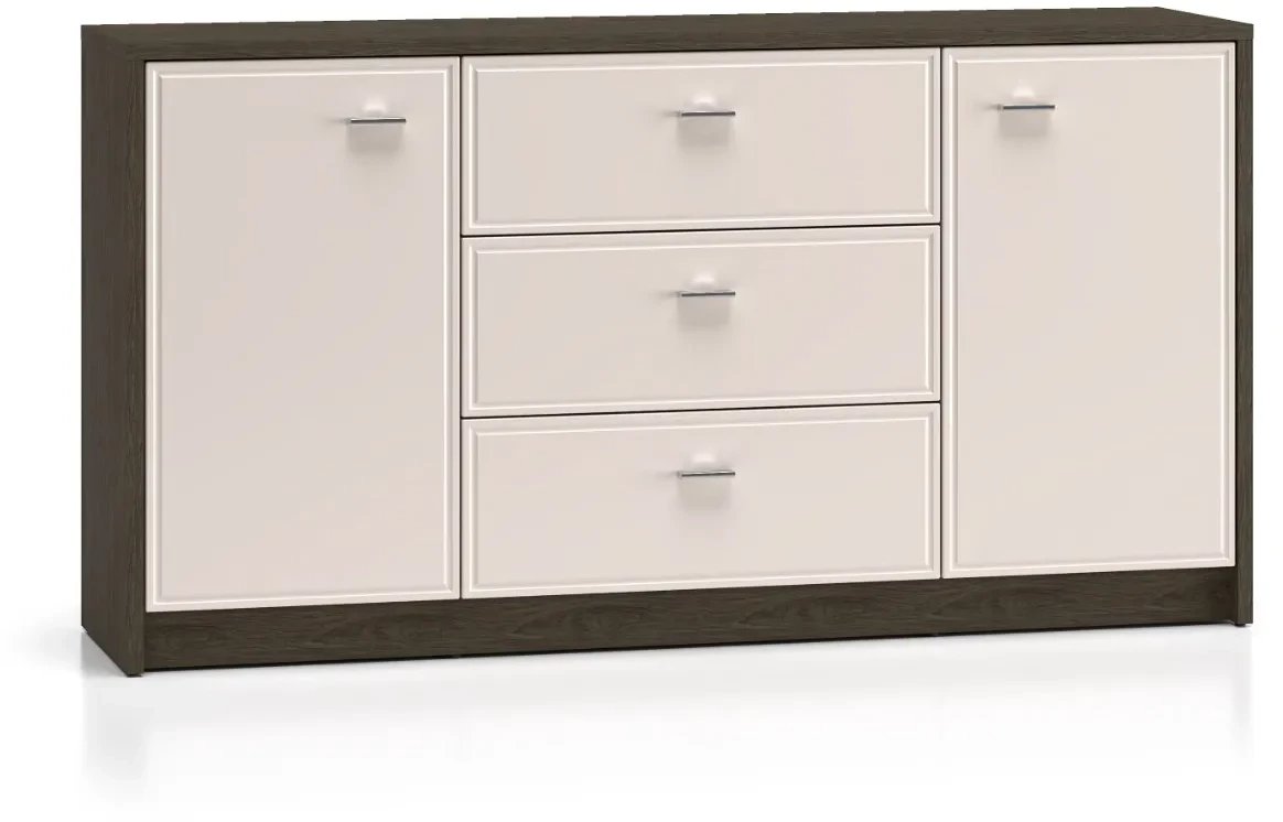 Komoda ALMA 2D3S 160cm dąb windmill/kaszmirowa połysk ML MEBLE