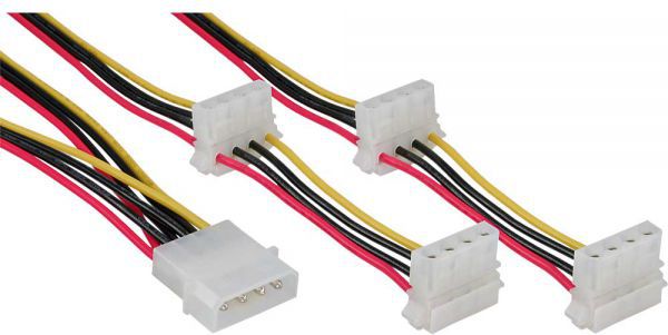 InLine Molex - Molex x4, 0.55m, Wielokolorowy (29654A)