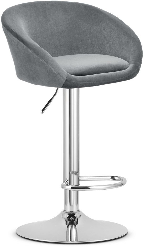 Hoker EAST - aksamit szary / baza chrom