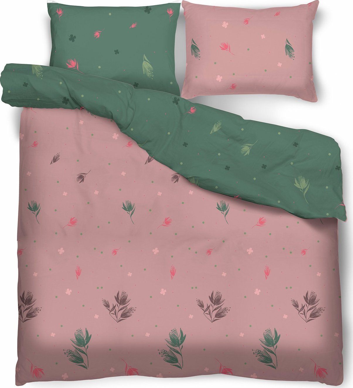 Miss Lucy Komplet pościeli Miss Lucy Sweet Dream Plants 220x200 cm 2x70x80 cm