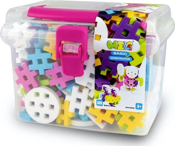 Meli Klocki Meli Constructor Pink Travel Box 250 el.
