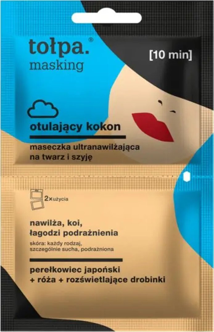 Tołpa Masking Otulający kokon maseczka ultra nawilżająca na twarz i szyję 10ml