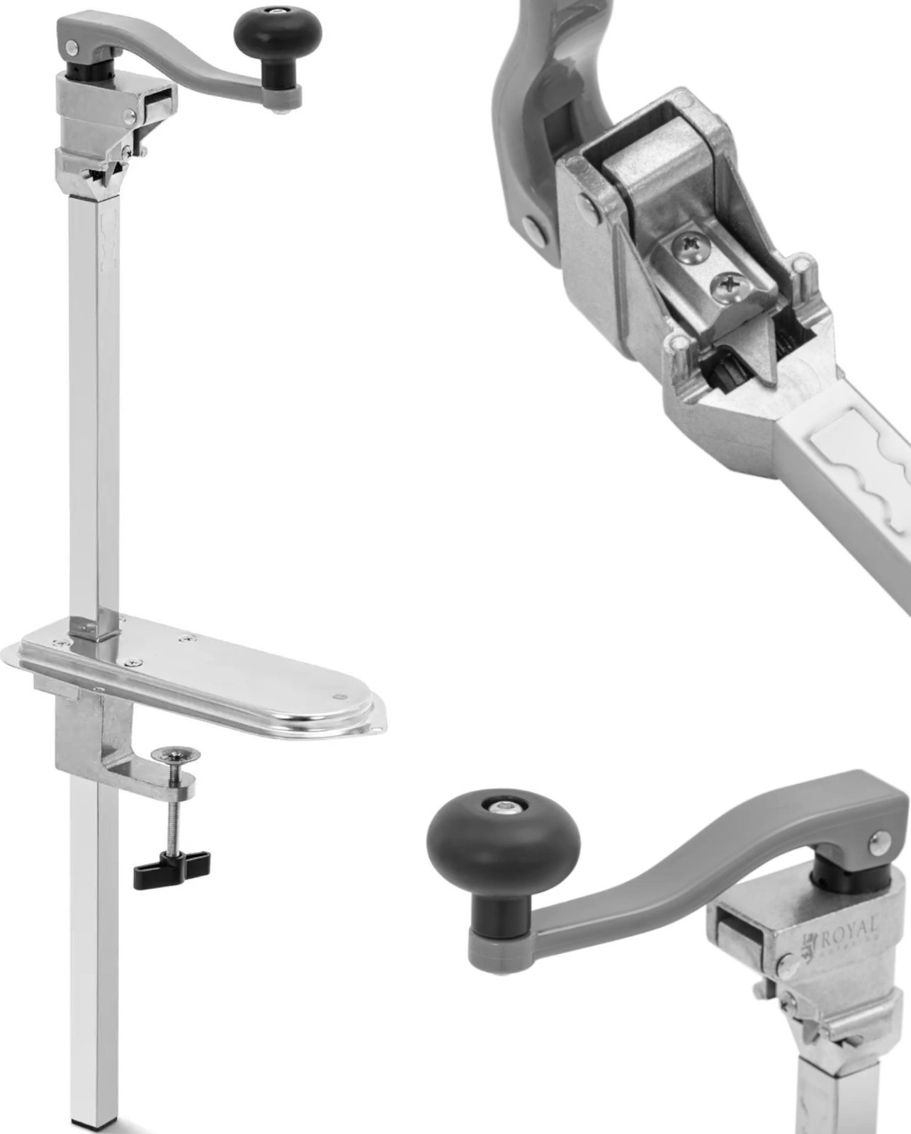 Royal Catering Gastronomiczny otwieracz do puszek ręczny mocowany do blatu Gastronomiczny otwieracz do puszek ręczny mocowany do blatu