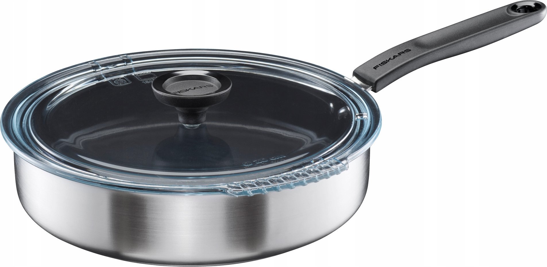 Patelnia Fiskars 26cm z powłoką ceramiczną Ceratec™ i pokrywą Functional Form