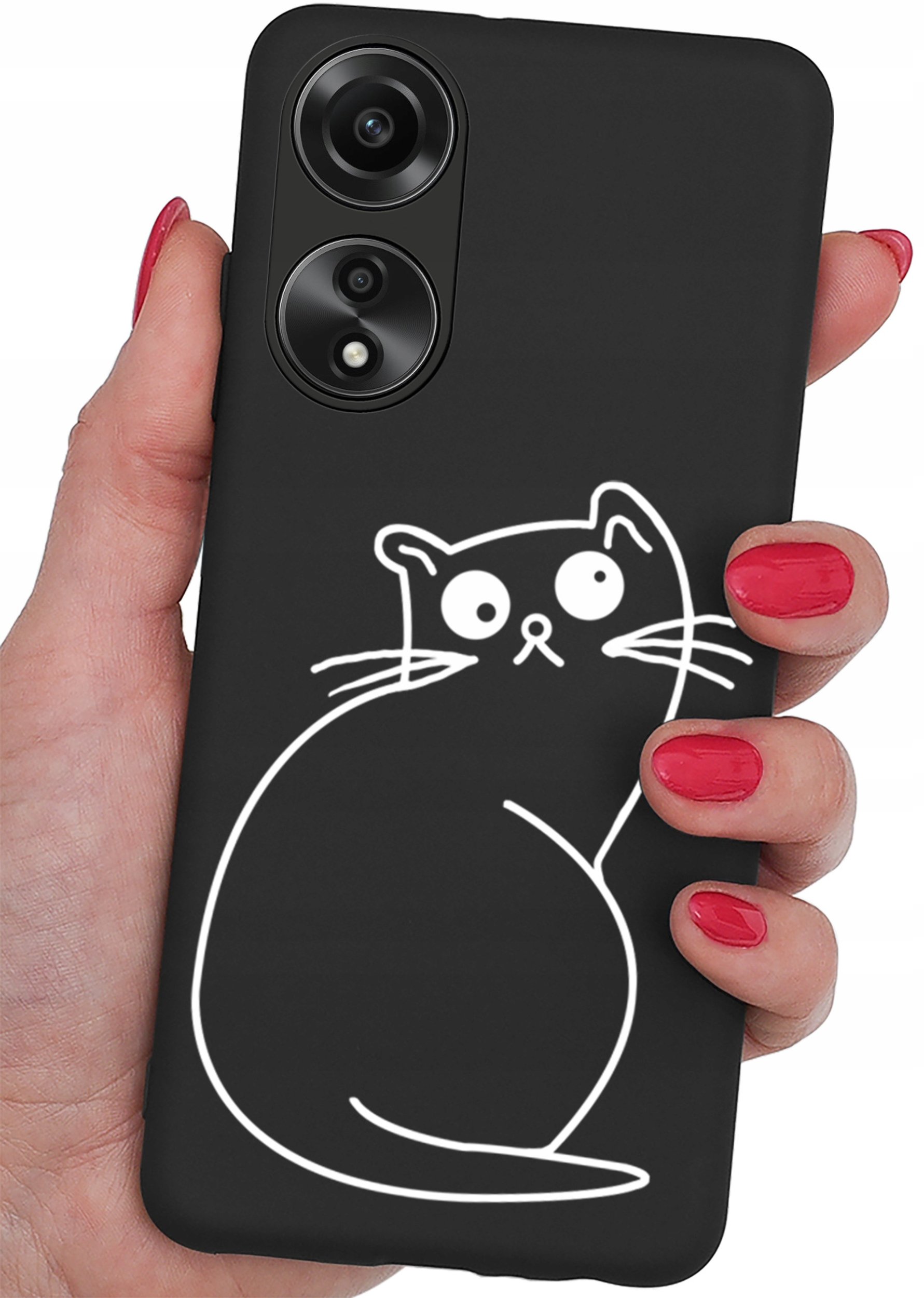 ETUI do Oppo A78 4G CASE WZORY SOFT MATT PLECKI + SZKŁO 9H