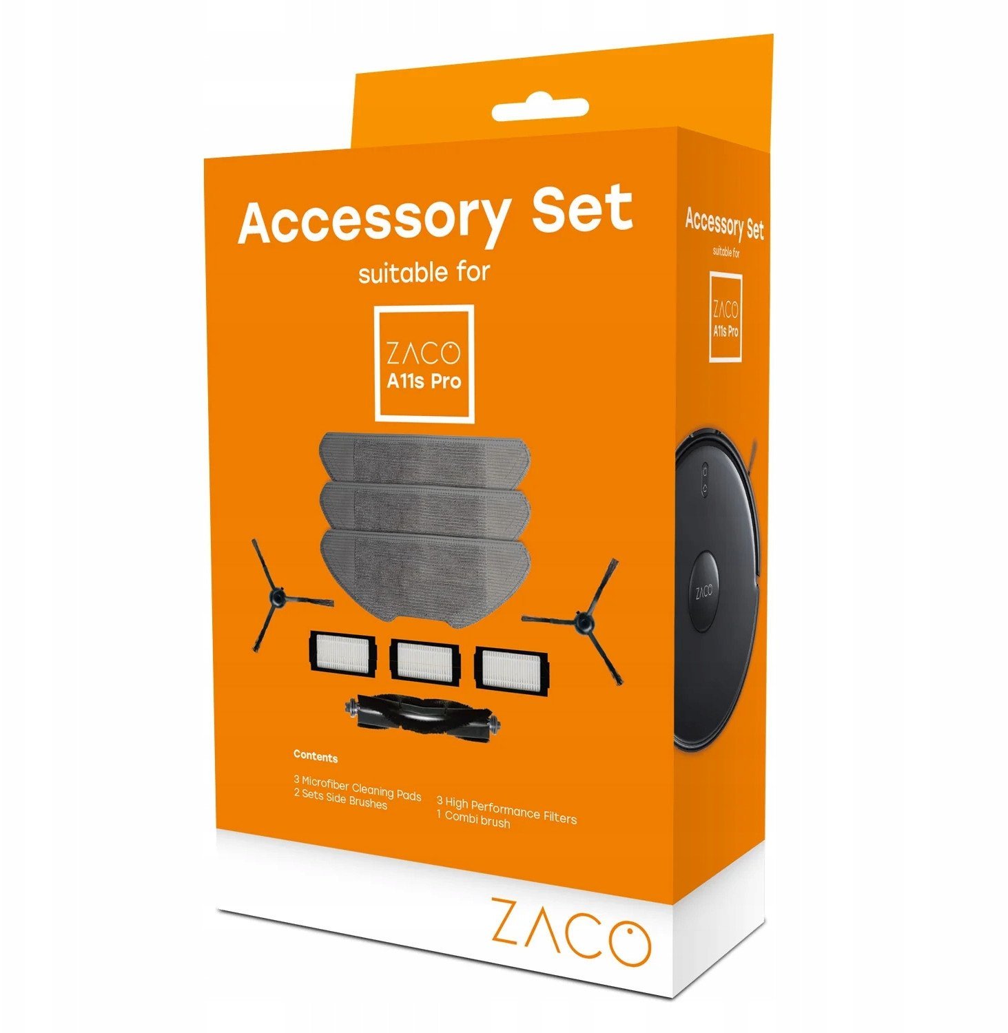 ZACO A11s Pro - Aksesuaru komplekts robotam puteklu sucejam