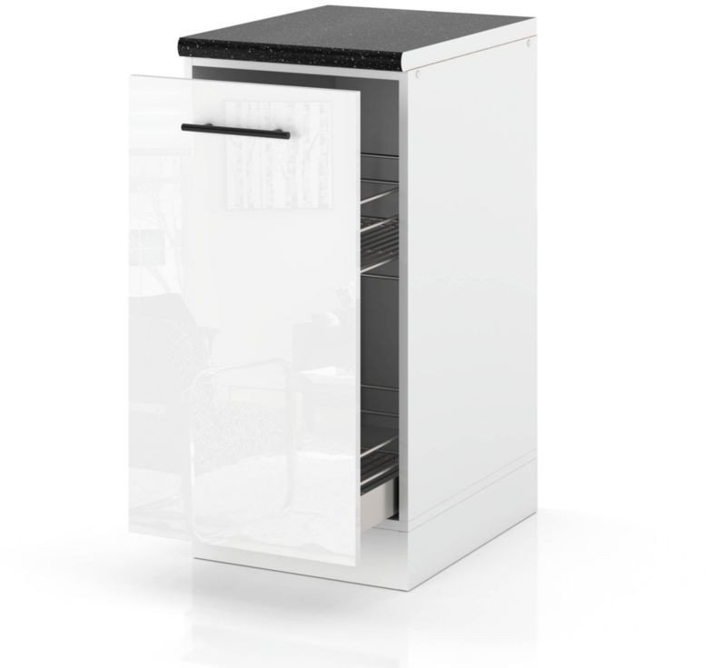 Szafka Kuchenna Stojąca Z Blatem Szafka Cargo 40cm Spremium Biały Połysk