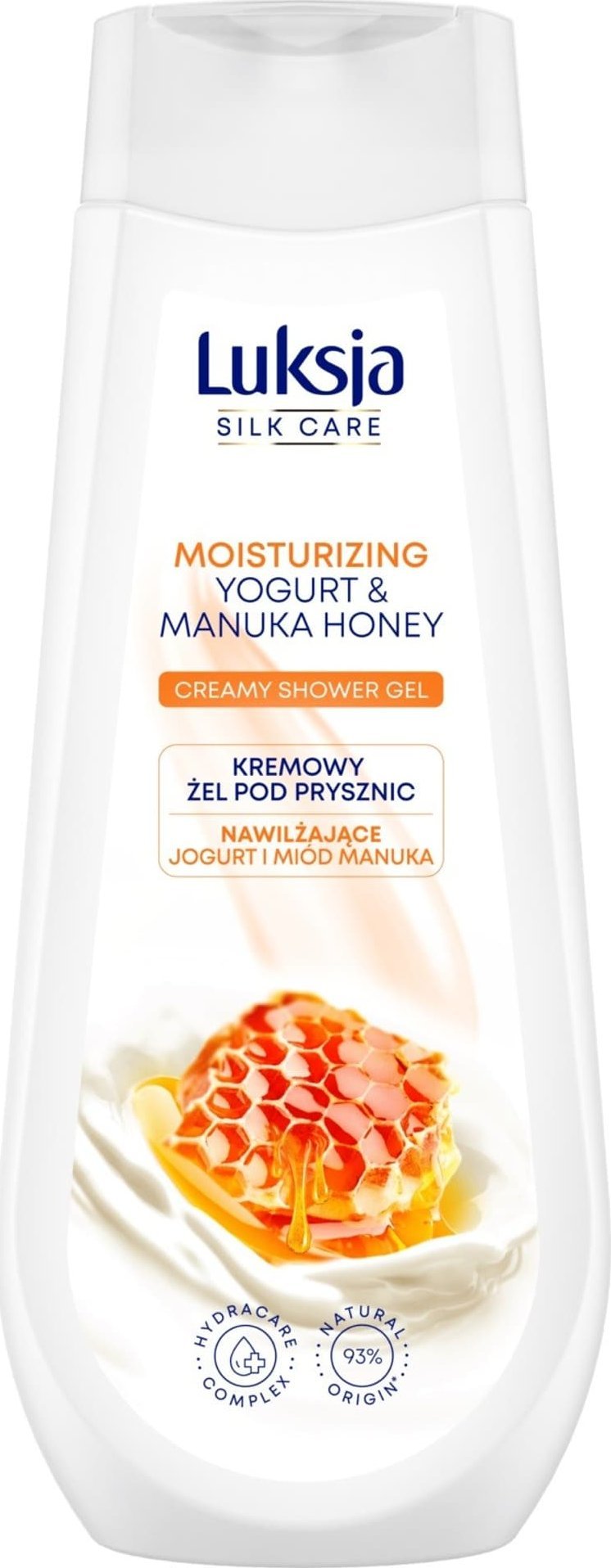 Sarantis Luksja Silk Care Nawilżający Kremowy Żel pod prysznic - Jogurt i Miód Manuka 500ml