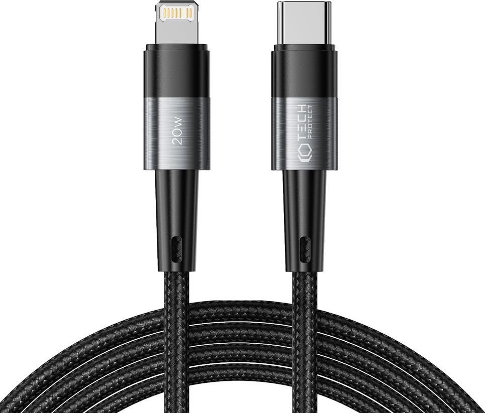 Kabel USB Tech-Protect USB-C - Lightning 2 m Czarny (THP2031)