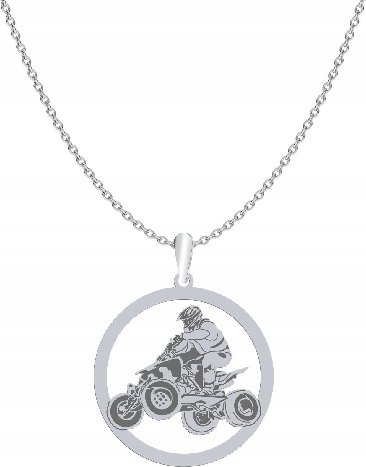 Radziszewska Jewellery Naszyjnik Srebrny z Quadem Łańcuszek Srebro 925 Prezent GRAWER GRATIS