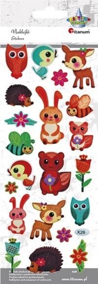 Titanum Naklejki wypukłe miękkie zwierzątka 21szt