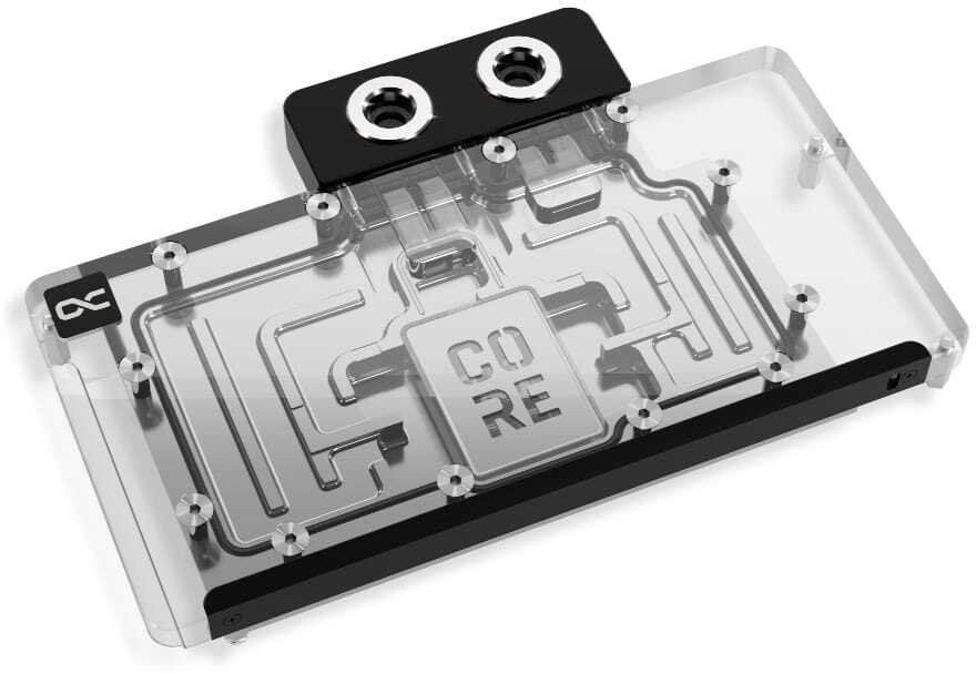 Alphacool Core RX 9070 Quicksilver/Swift GPU Wasserblock, ARGB, mit Backplate - Acryl