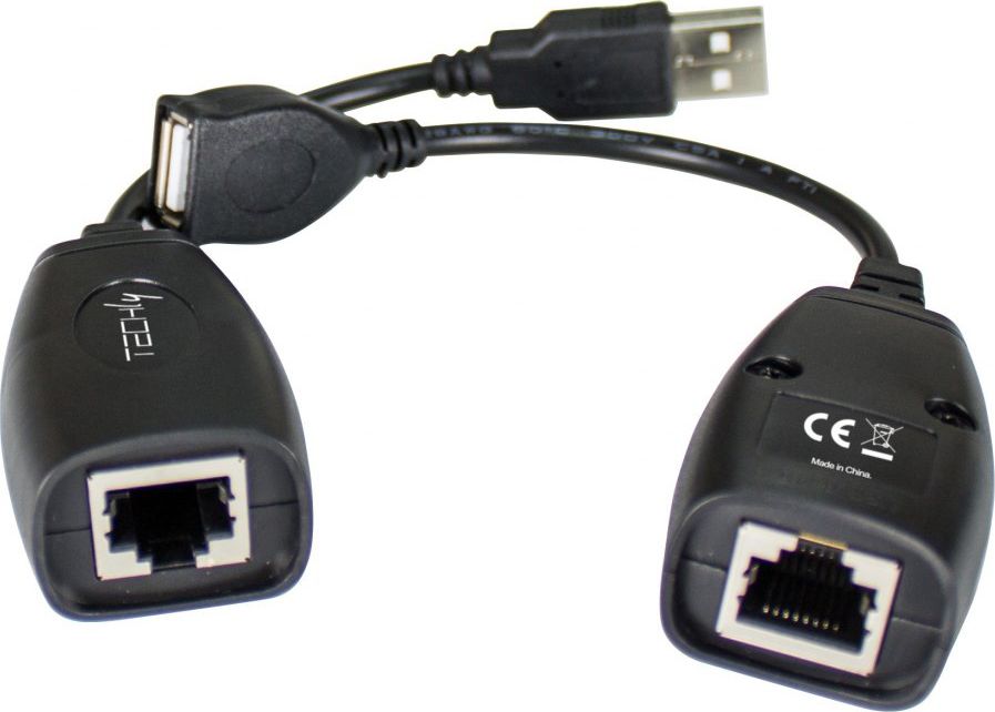 Adapter USB Techly Czarny (IUSB-EXTENDTY5)