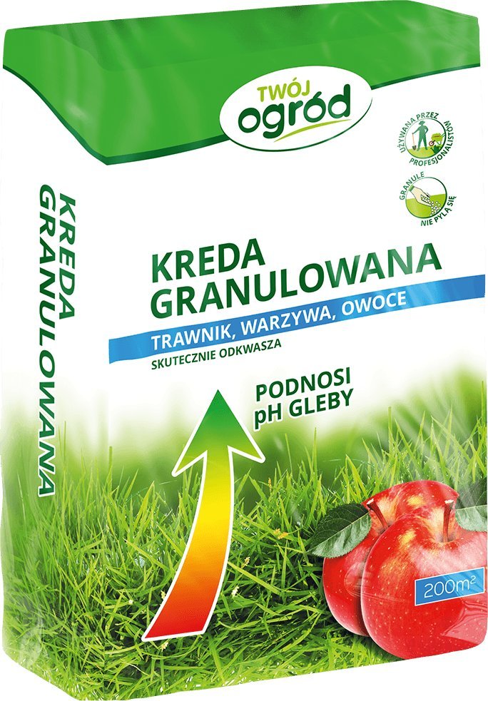 Twój Ogród Kreda mielona granulowana 10kg Twój ogród podnosi pH gleby
