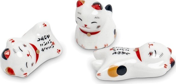 Emro Aziatica Podstawka hashi-oki pod pałeczki Maneki Neko - 1 sztuka