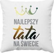 Koszulkowy Najlepszy tata na świecie - poduszka z nadrukiem