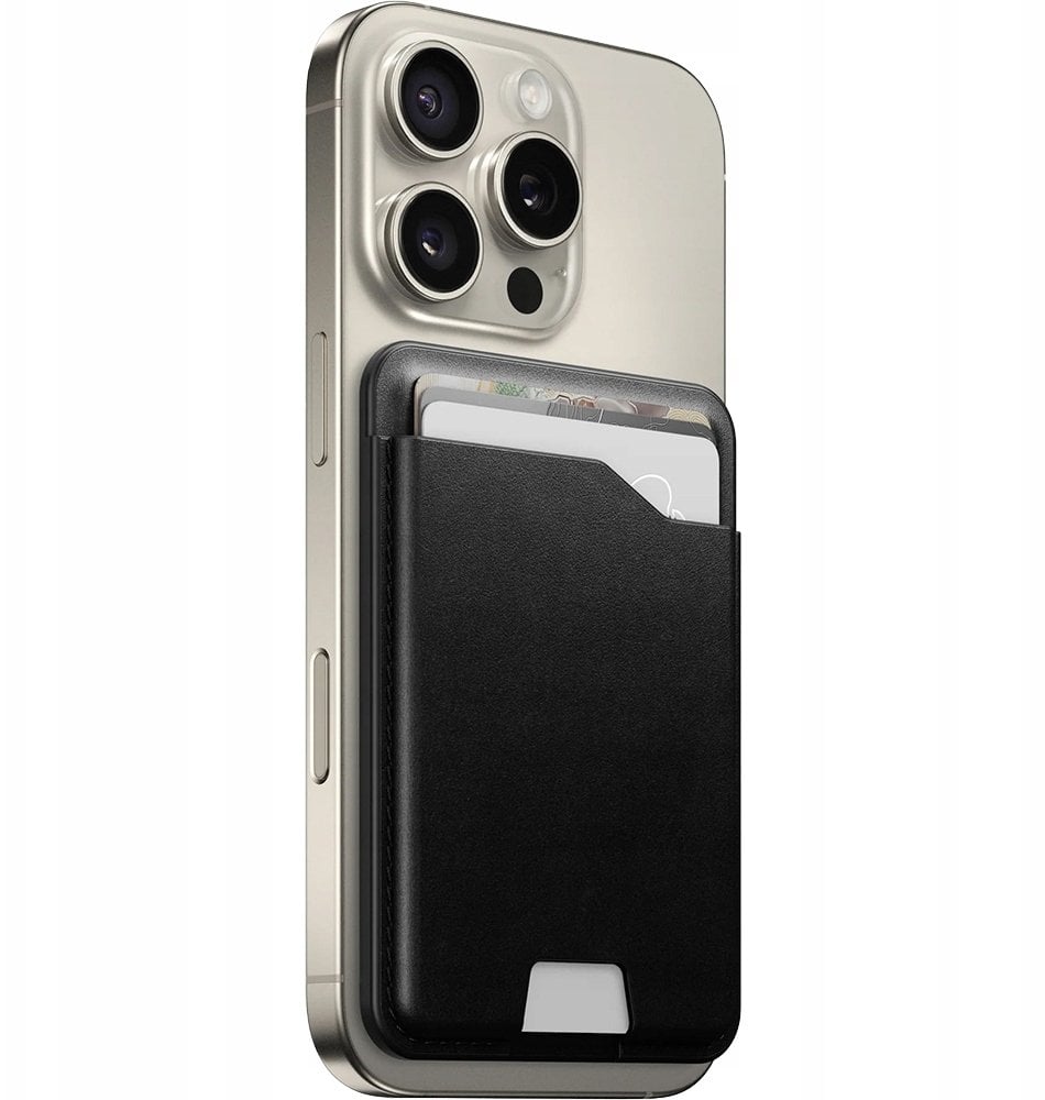 Nomad Leather Mag Wallet with Find My Tracking, black