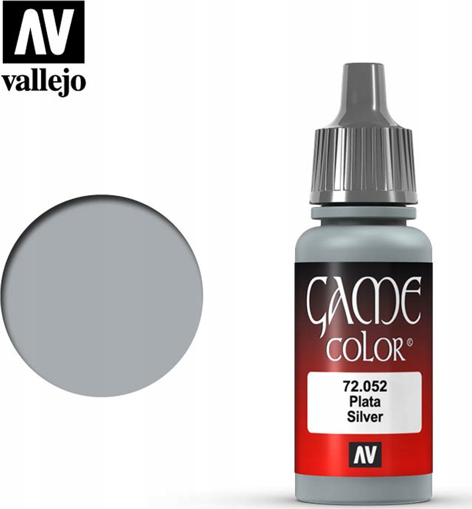 Vallejo Vallejo: 72.052 - Game Color - Metallic - Silver (18 ml)