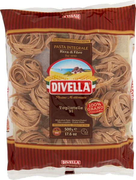 Włoski Makaron Tagliatelle Pełnoziarnisty 500g - Divella