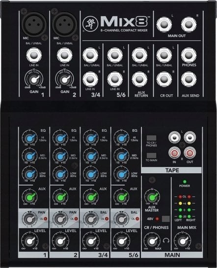 Mackie Mackie Mix8, 8 channels, Black