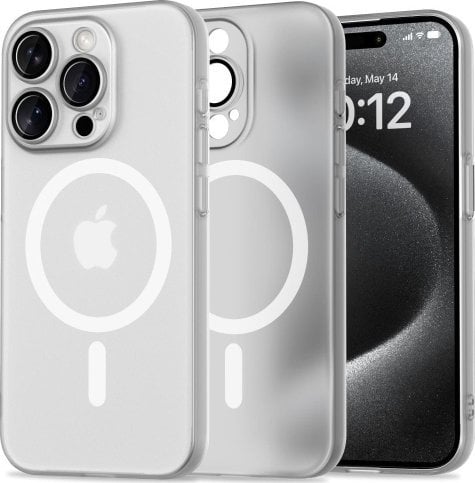 Tech-Protect TECH-PROTECT MAGSLIM MAGSAFE IPHONE 15 PRO MATTE/WHITE