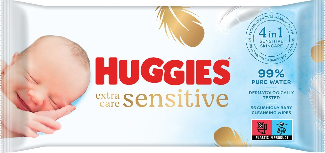 Huggies Chusteczki nawilżane HUGGIES Extra Care Sensitive 56 szt