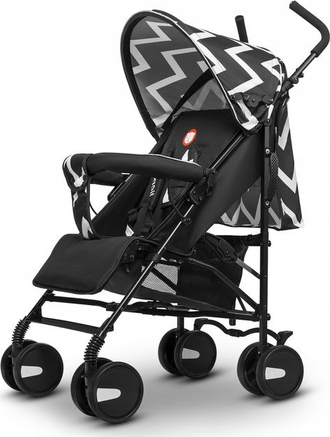 Wózek Lionelo spacerowy Elia Oslo czarno-biały