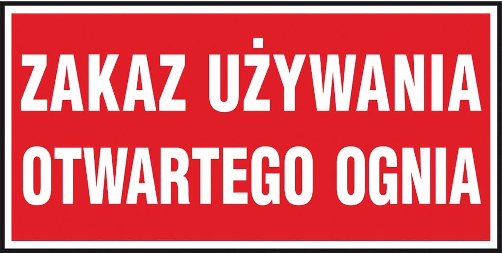 Z-47P - Znak ochrony ppoż. Zakaz używania otwartego ognia