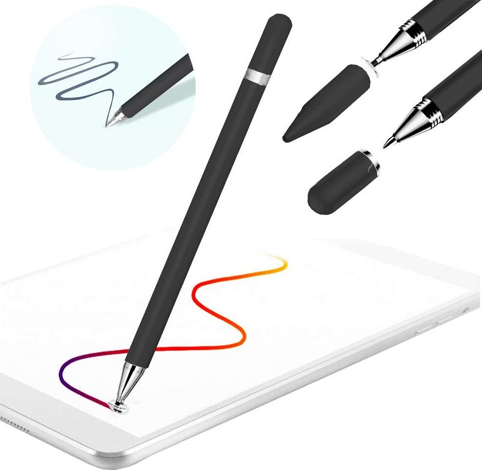 Rysik Alogy Rysik 2w1 Alogy dotykowy pojemnościowy do ekranu telefonu tabletu z długopisem Czarny