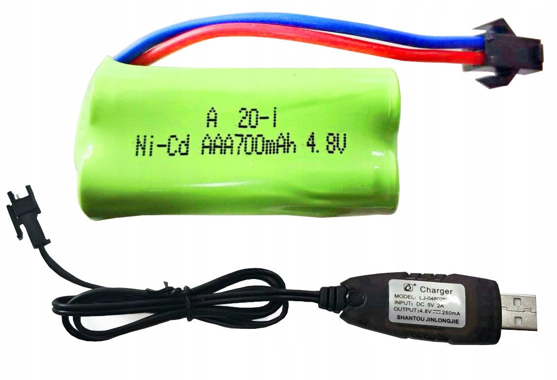 DODATKOWY AKUMULATOR BATERIA ŁADOWARKA 700mAh 4,8V 4-OGNIWA