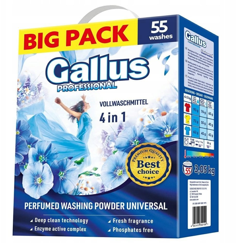 GALLUS PROFF. PROSZEK d/prania 3,05kg UNIVERS kart