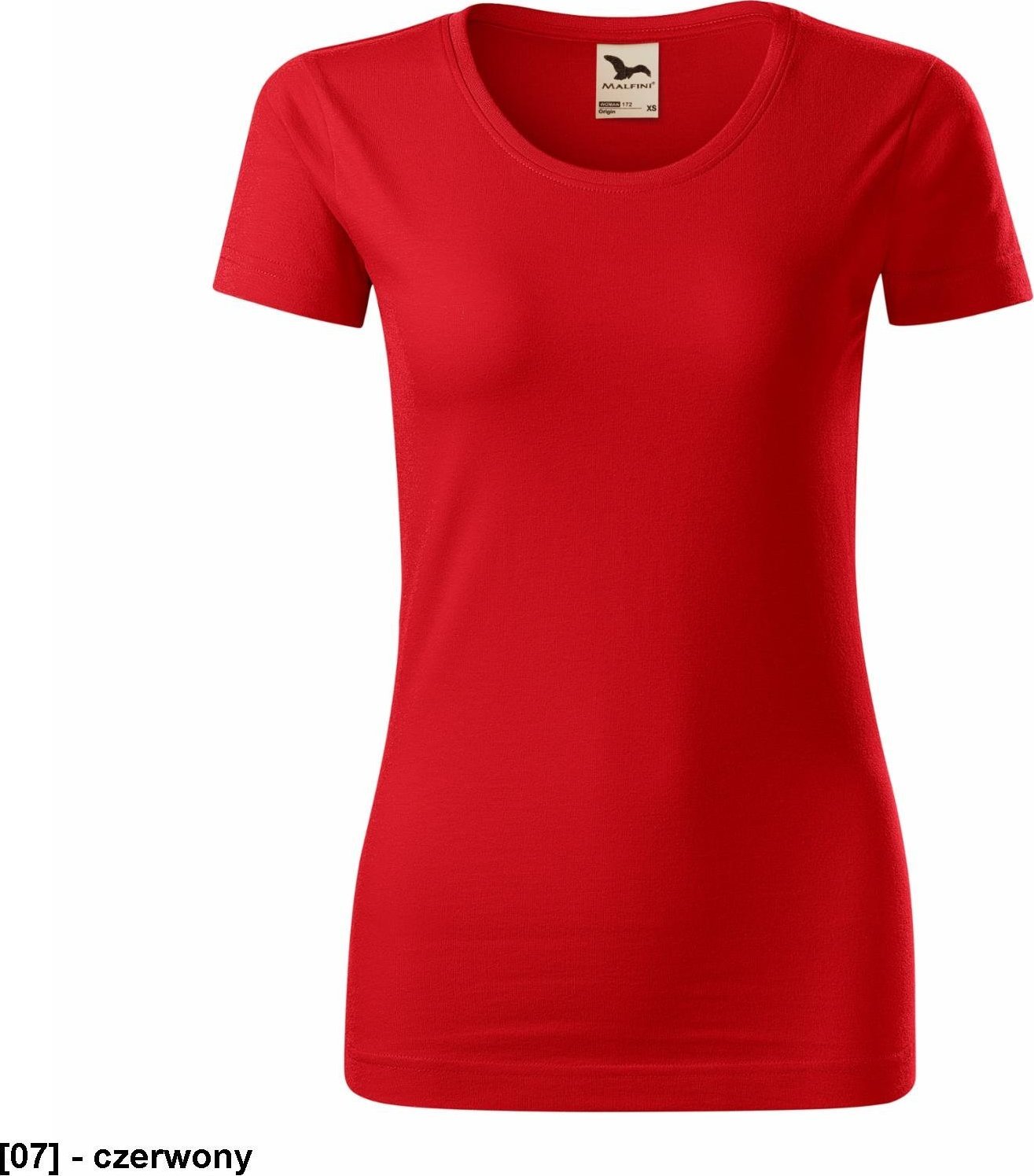 MALFINI Origin 172 - ADLER - Koszulka damska, 160 g/m, 100% bawełna organiczna - czerwony M