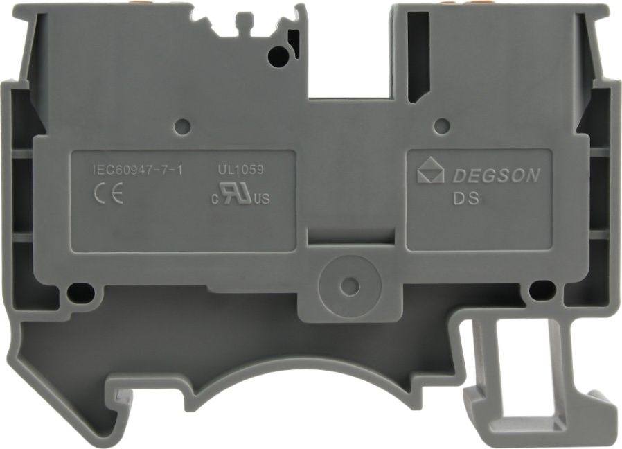 Degson Złączka szynowa przelotowa zaciskowa szara 2,5mm2 1P UL