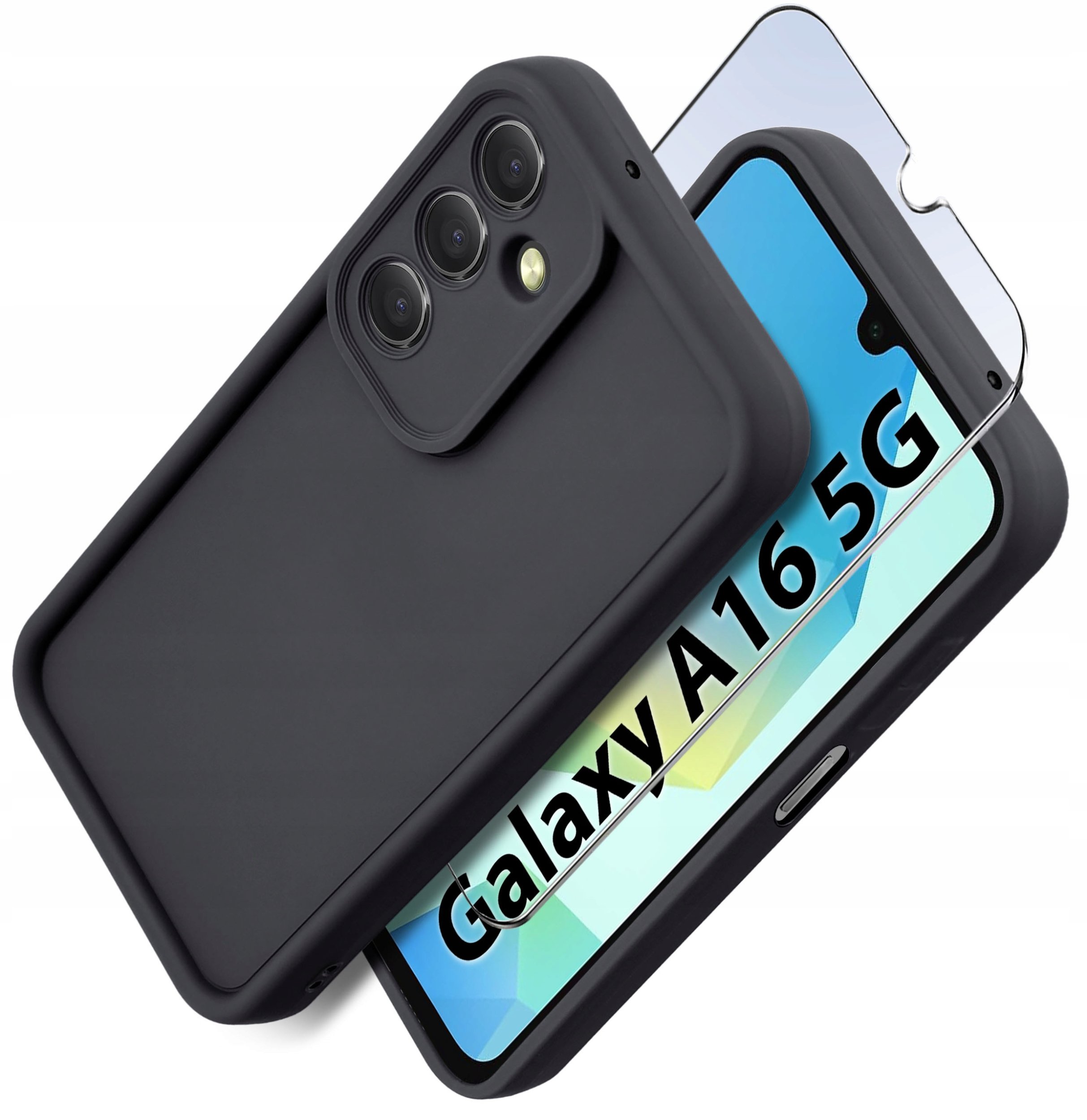 Etui do Samsung A16 5G silikonowe MATOWE + Szkło ochronne na ekran 9H