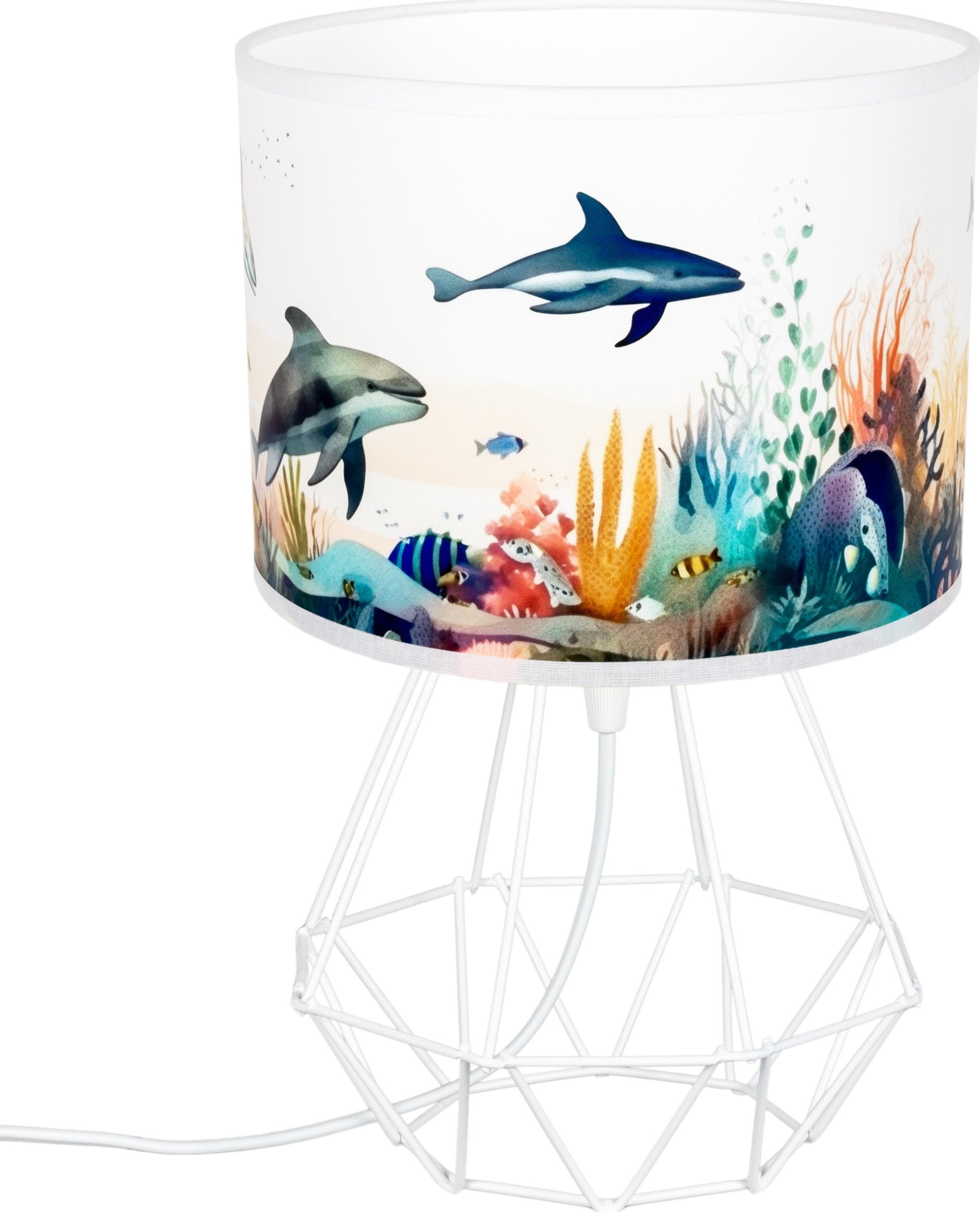 Lampa biurkowa dziecięca OCEAN 2 biała 1 x E27 0918