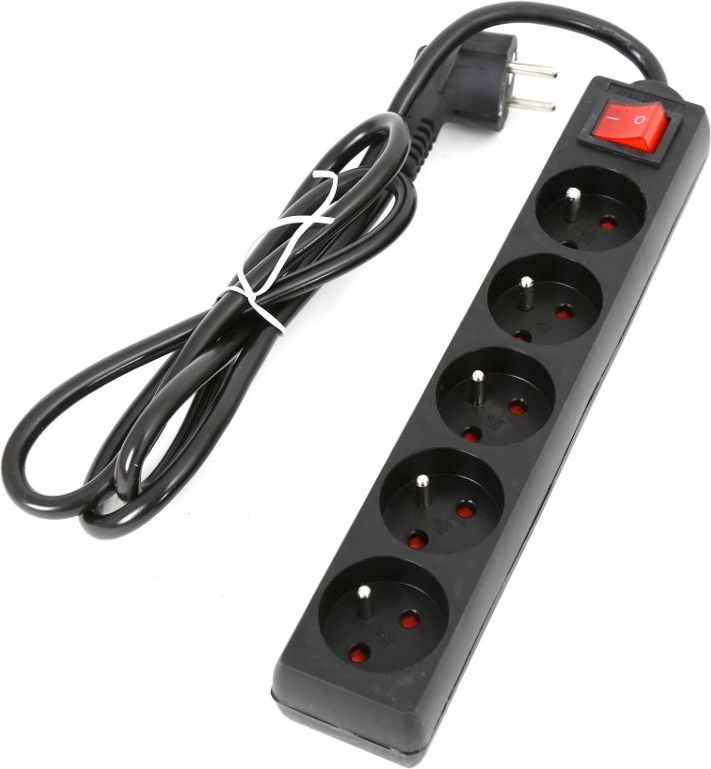 Listwa zasilająca Fiesta 5 gniazd 1.5 m czarna (42042)