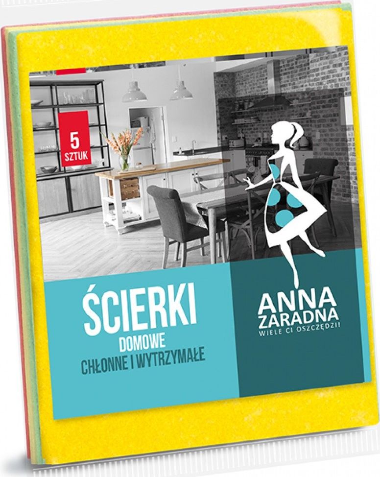 Anna Zaradna Ścierki domowe ANNA ZARADNA, 5 szt., mix